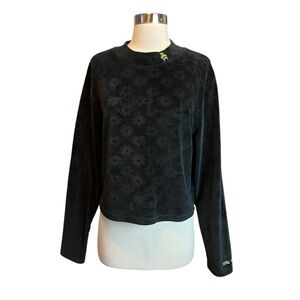 Looney Tunes X Teddy Fresh Top 3XL Black Marvin the Martian Velour Long Sleeve